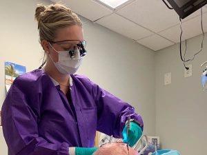 photograph of dental cleaning at Nelson Dental Practice