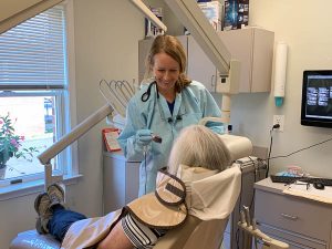 photograph of dental exam at Nelson Dental Practice